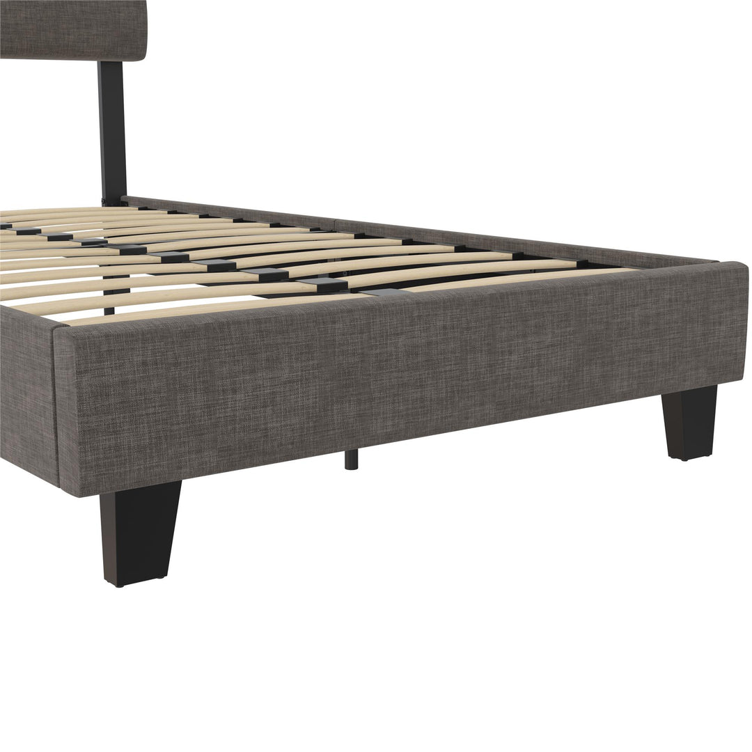 fabric studded headboard - Dark Gray - Twin Size