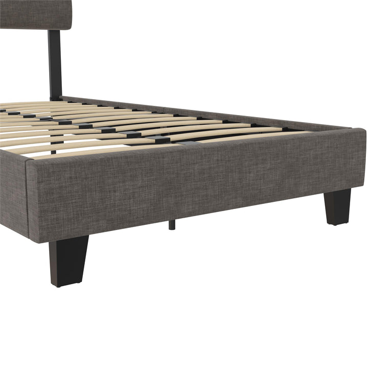 fabric studded headboard - Dark Gray - Twin Size