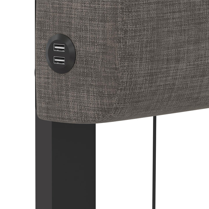 horizontal tufted bed - Dark Gray - Twin Size