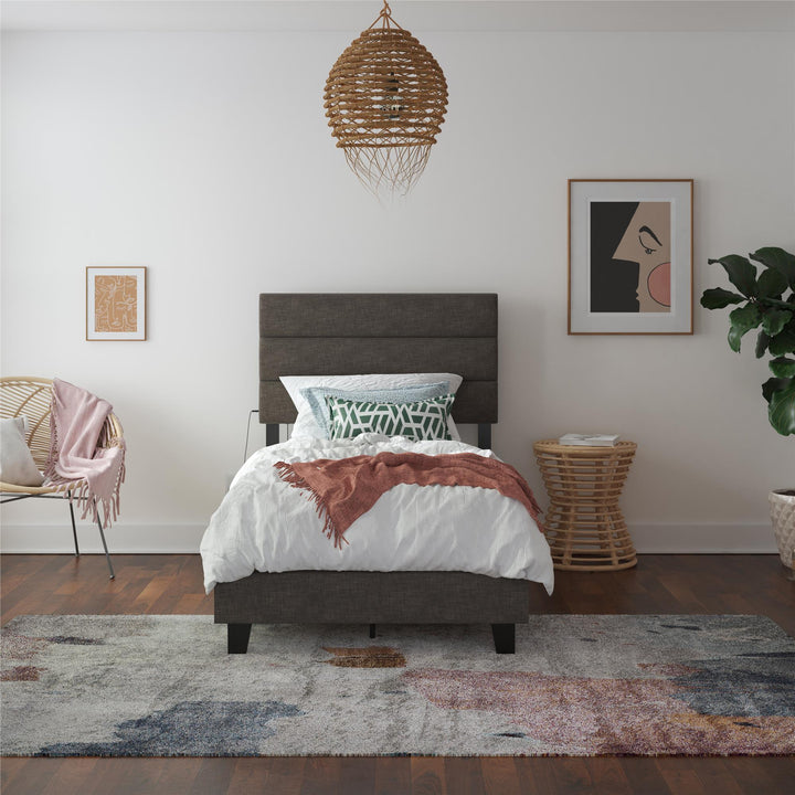 bed with usb port - Dark Gray - Twin Size
