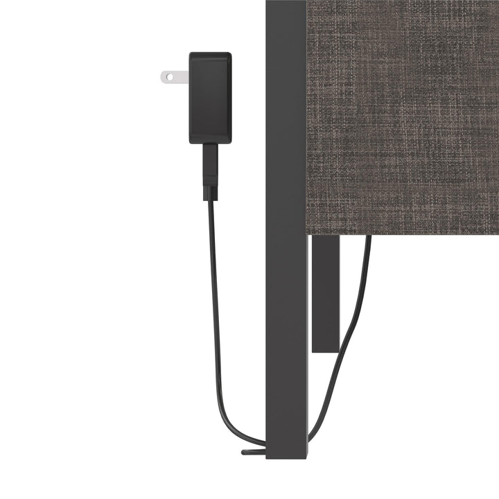 bed with charging port - Dark Gray - Full Size
