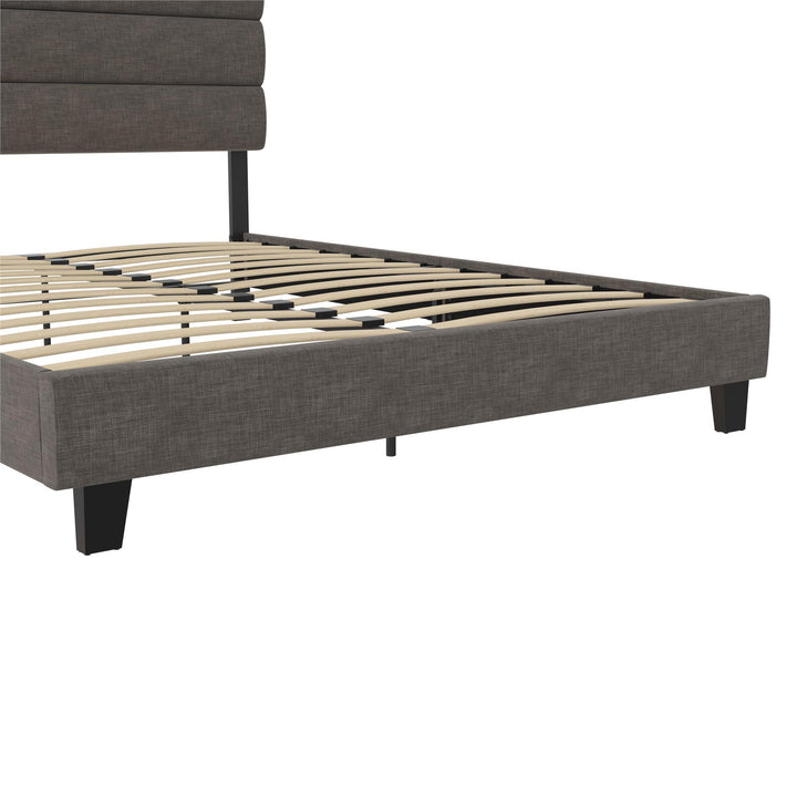 fabric studded headboard - Dark Gray - Full Size