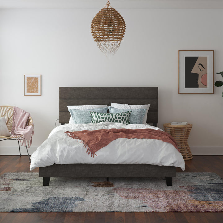 bed with usb port - Dark Gray - Full Size