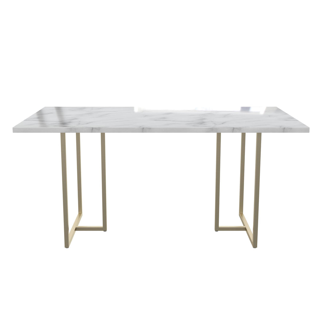 Best stylish dining table -  White marble