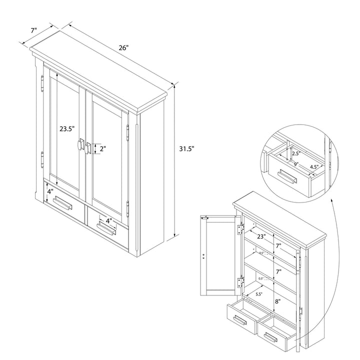 Otum bathroom drawer storage -  Black