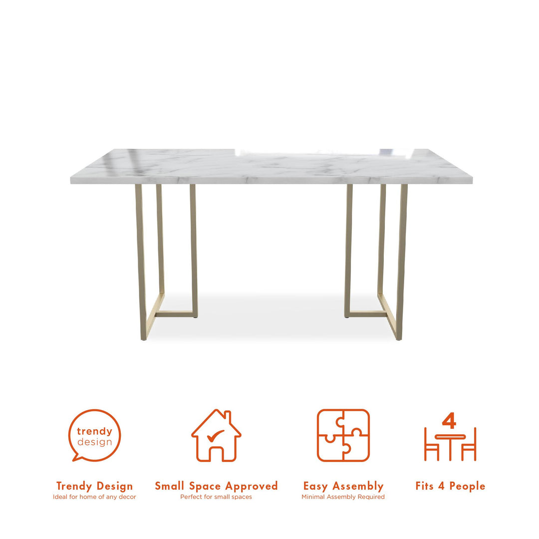 Buy comfortable Astor dining table -  White marble