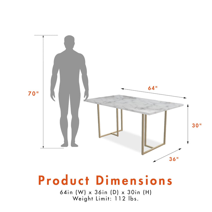 Best stylish dining table -  White marble