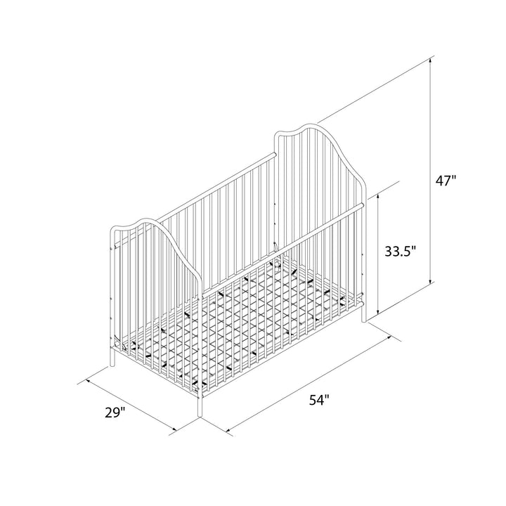 Buy best Lanley metal crib -  White