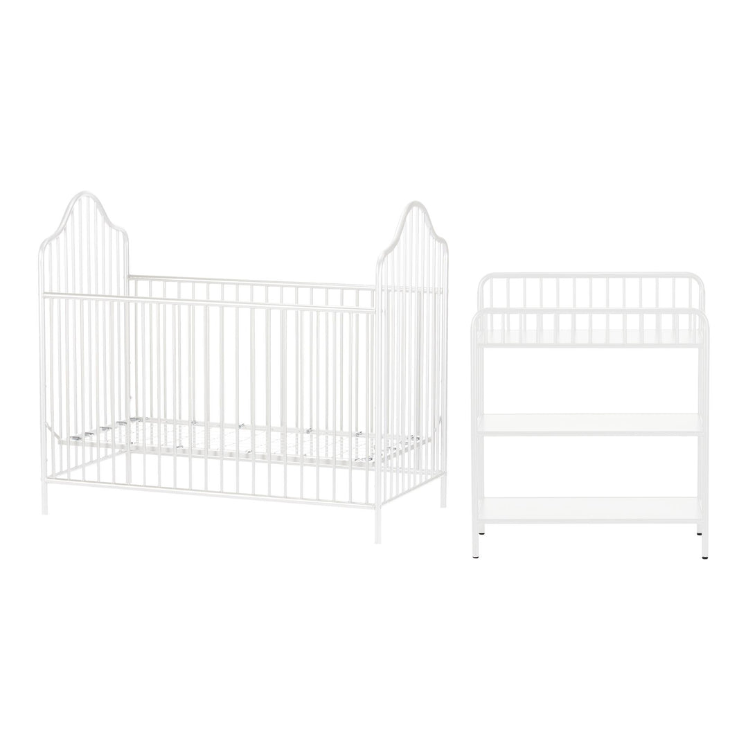 Stylish metal crib online -  White