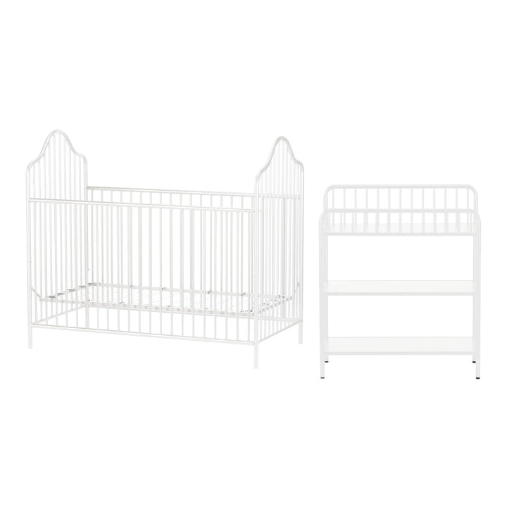 Stylish metal crib online -  White