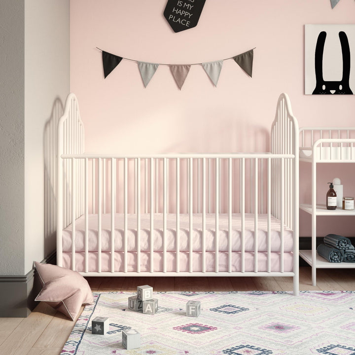 Comfortable Lanley metal crib online -  White