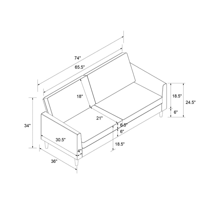 Winston Sofa with Pocket Coils - Green