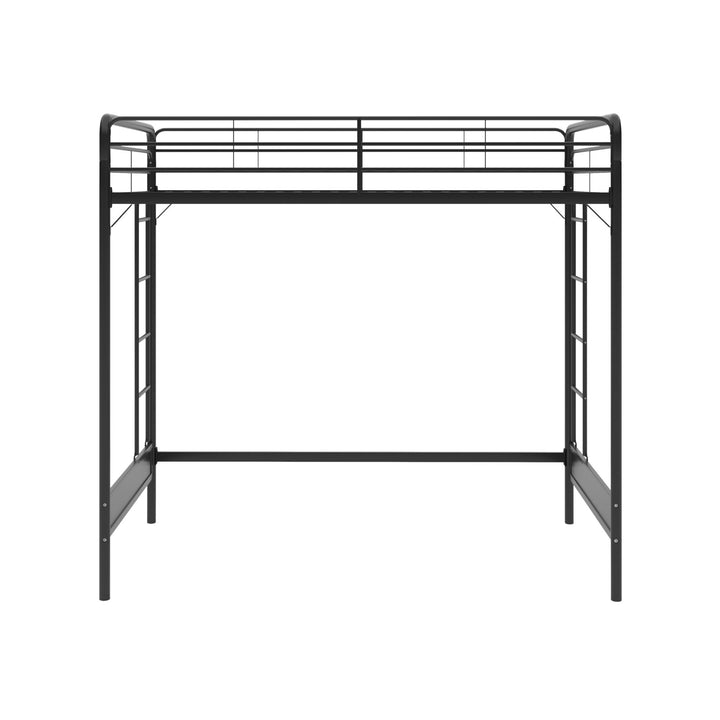 colten raised loft bed frame - Black - Twin Size