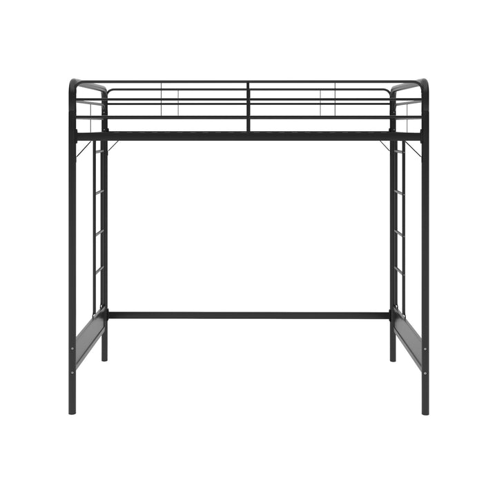 colten raised loft bed frame - Black - Twin Size