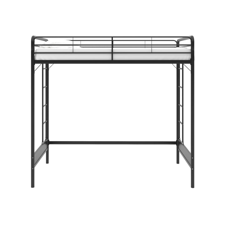metal loftbed - Black - Twin Size