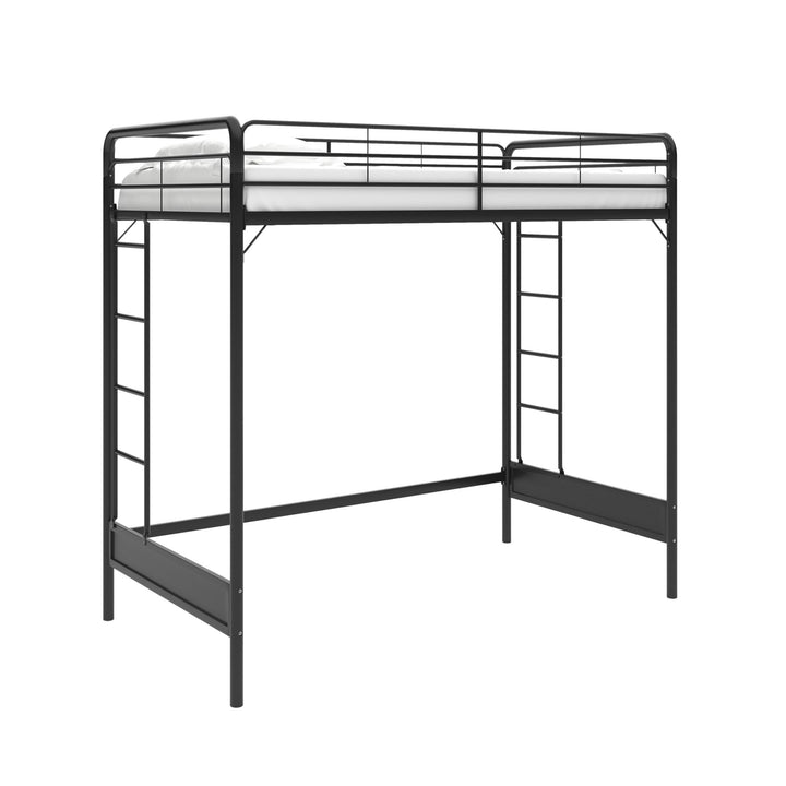 metal bunk bed frame - Black - Twin Size