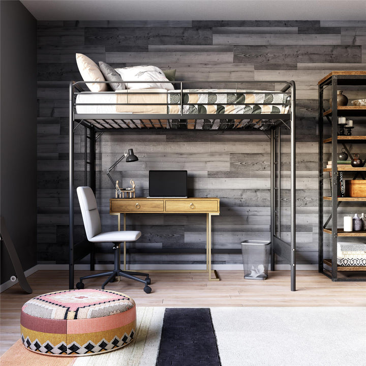 steel frame loft - Black - Twin Size