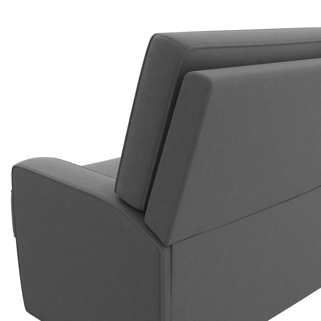 Upholstered Recliner with Swivel Glider -  Dark Gray