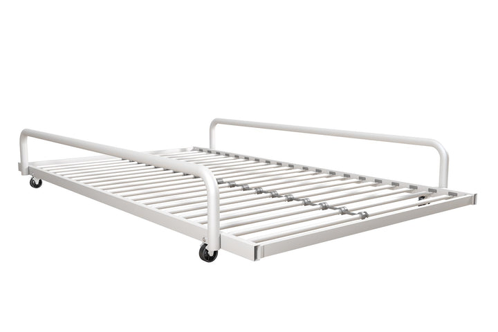 metal day bed with trundle - White - Twin Size