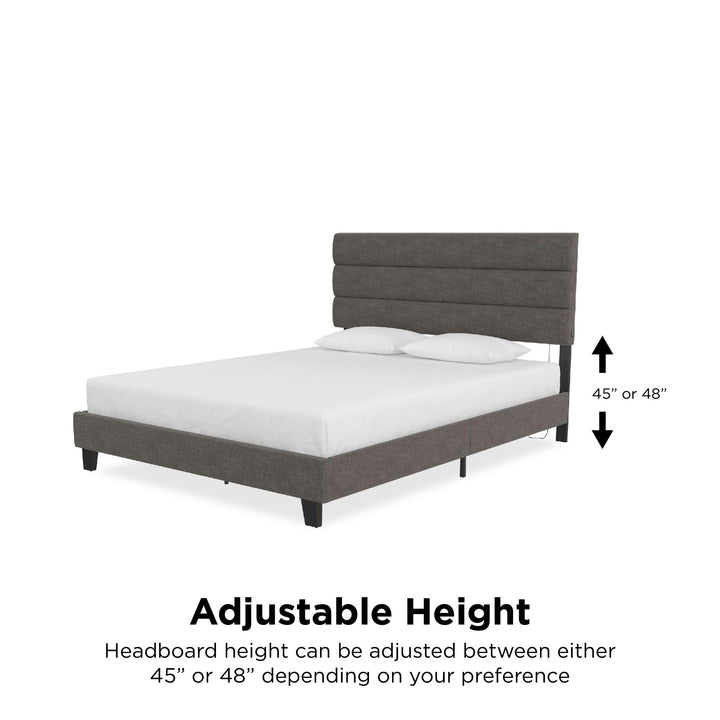 headboard with usb outlet - Dark Gray - Queen Size