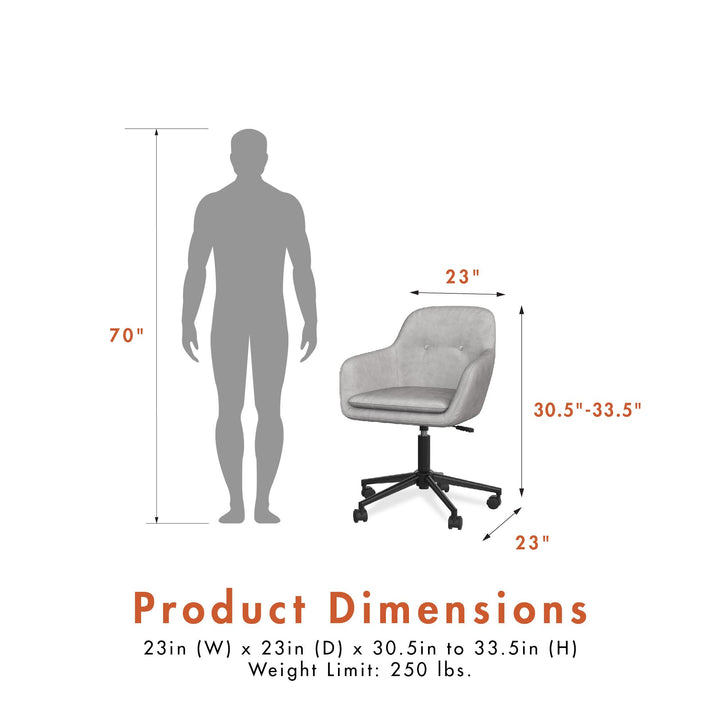Westerleigh style office chair -  Light Gray