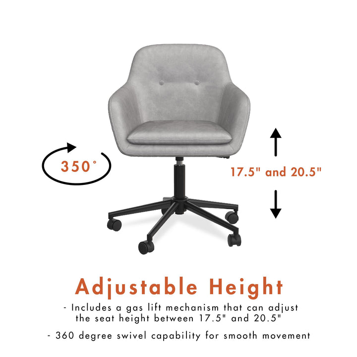 Office chair with lumbar support Westerleigh -  Light Gray