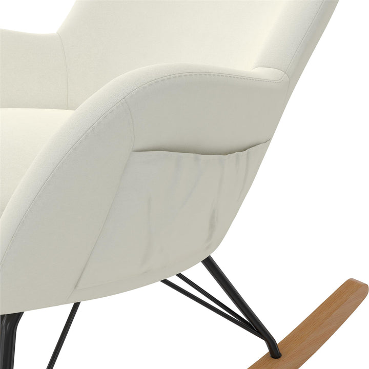 Stylish Robbie Accent Chair with Headrest -  White
