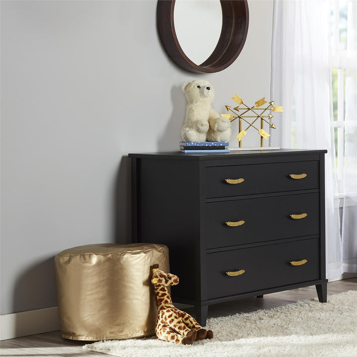 Monarch Hill Hawken 3 drawer dresser -  Black