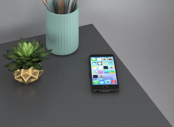 desk with wireless charging port - Graphite Grey