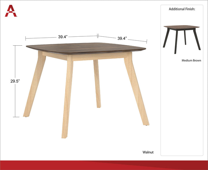 AX1 Square Meeting Table - Florence Walnut