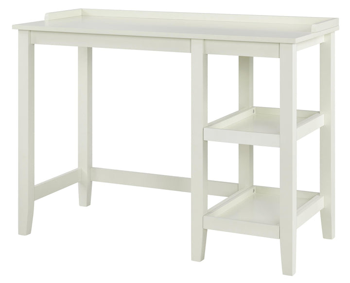 Compact pedestal desk - White