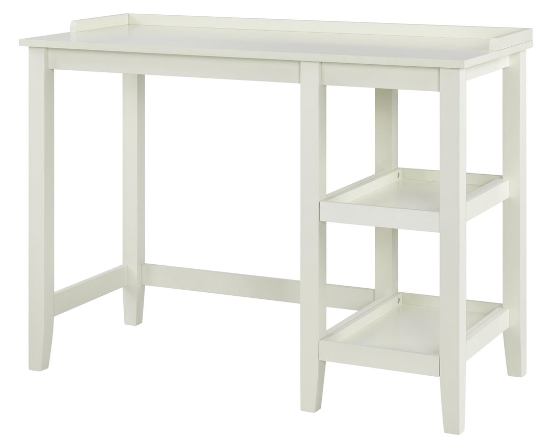 Compact pedestal desk - White