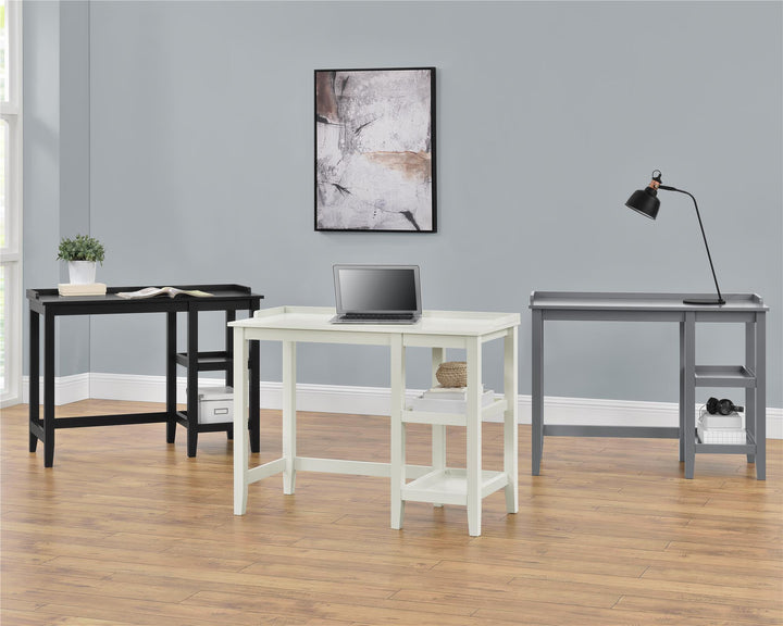 Pedestal office desk - White