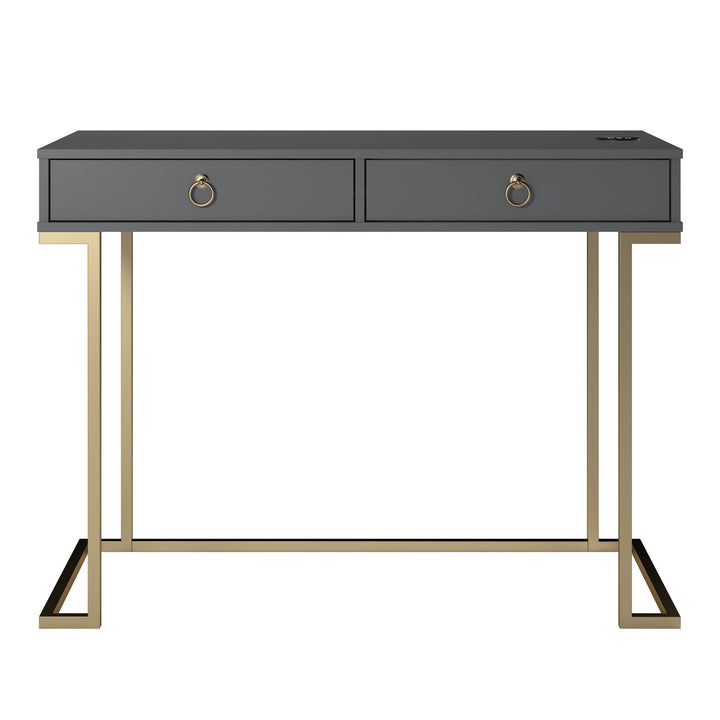 office computer desk with drawers - Graphite Grey