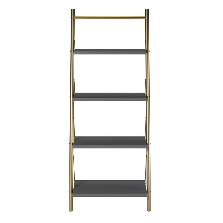 Space-saving ladder shelves by CosmoLiving -  Graphite Grey