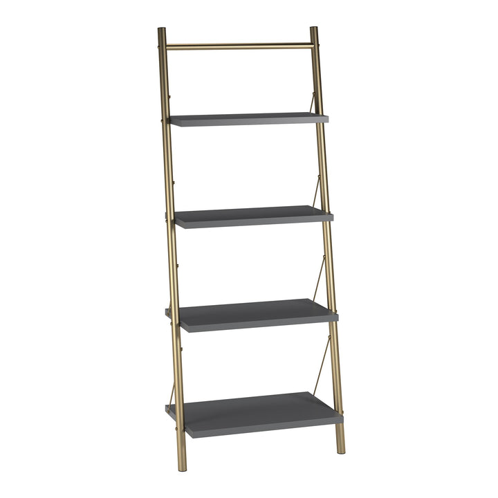 Perfect ladder bookcases for study rooms -  Graphite Grey