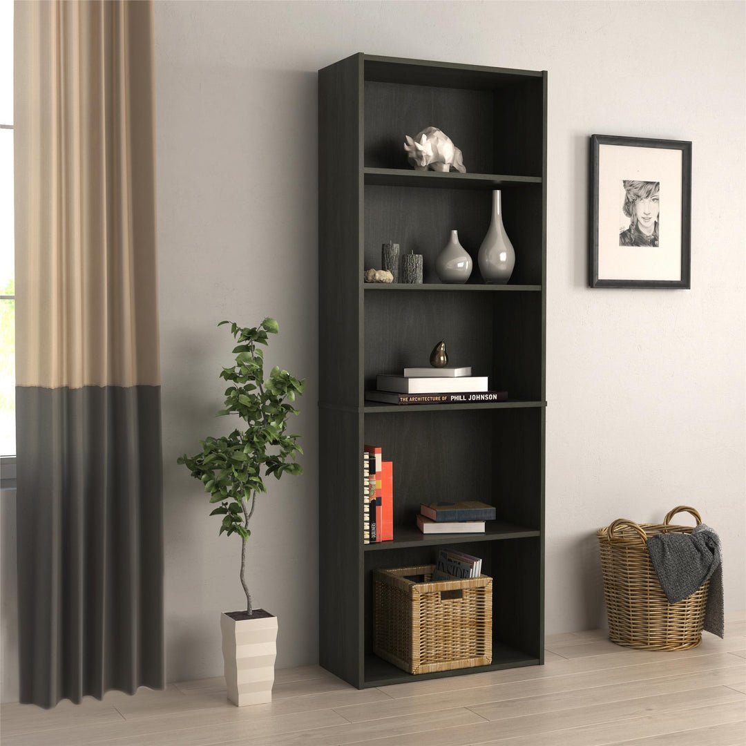 Modern woodgrain bookshelf designs -  Black Oak