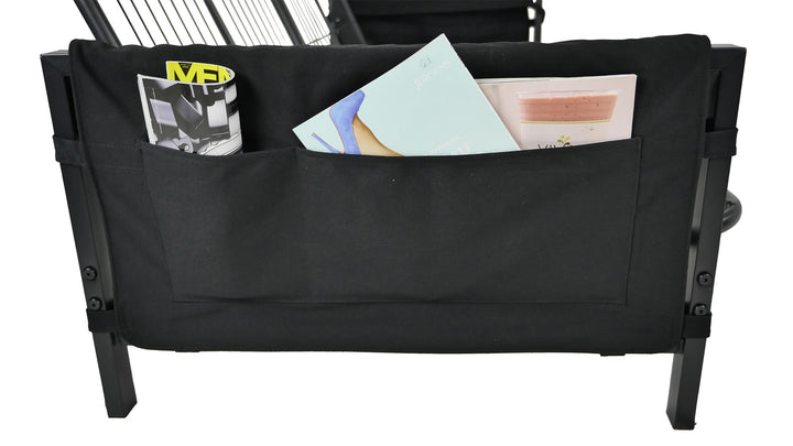 steel bed with storage - Black - Full Size