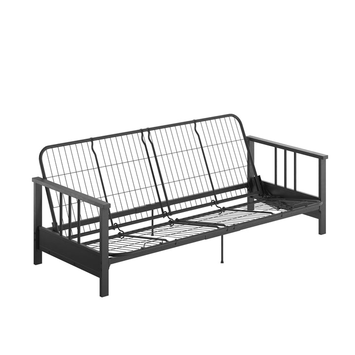 futon metal bed frame - Black - Full Size