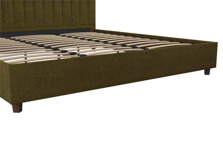 Buy Brittany channel tufted bed -  Green 