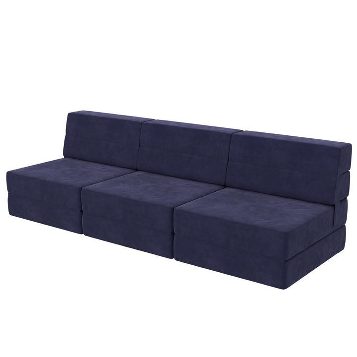 The Flower Modular Chair and Lounger Bed with 5-in-1 Design - Navy
