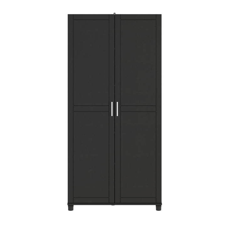 Callahan 36 Inch Multipurpose Utility Storage Cabinet - Black