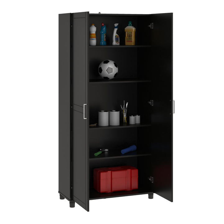 Callahan 36 Inch Multipurpose Utility Storage Cabinet - Black