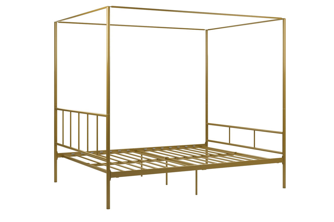 Modern Bedroom with Marion Canopy Bed -  Gold 