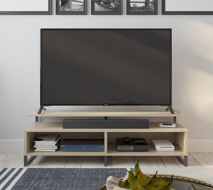 Whitby TV Stand for TVs up to 65" with Four Shelves - Golden Oak