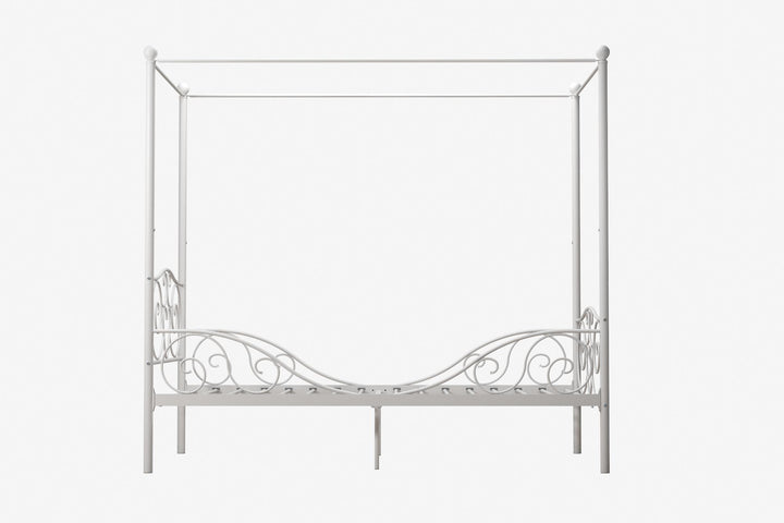 Best Canopy Metal Bed Frame -  White  -  Twin