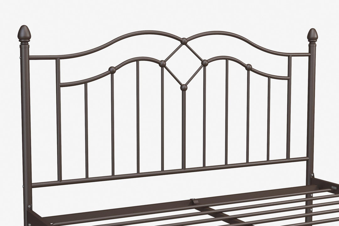 Best Metal Bed with Headboard and Footboard -  Bronze  -  Full
