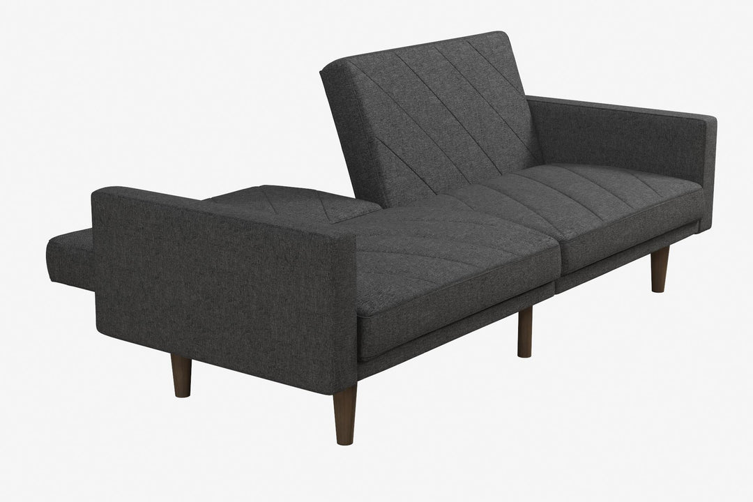 full opened reclinable futon - Dark Gray