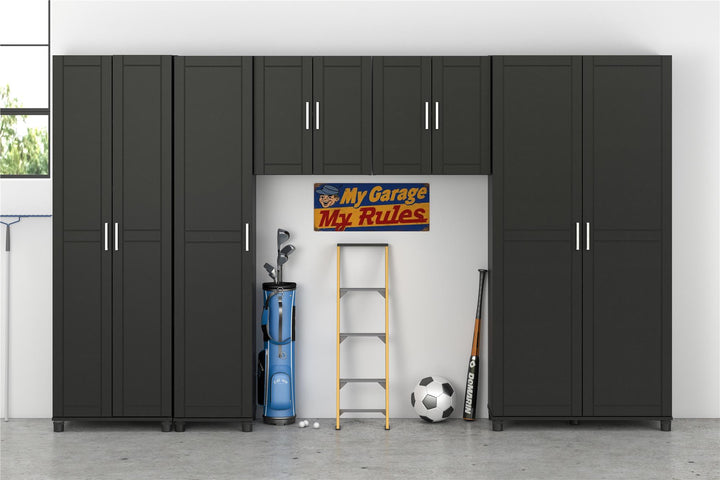 Callahan utility storage cabinet with modern design -  Black