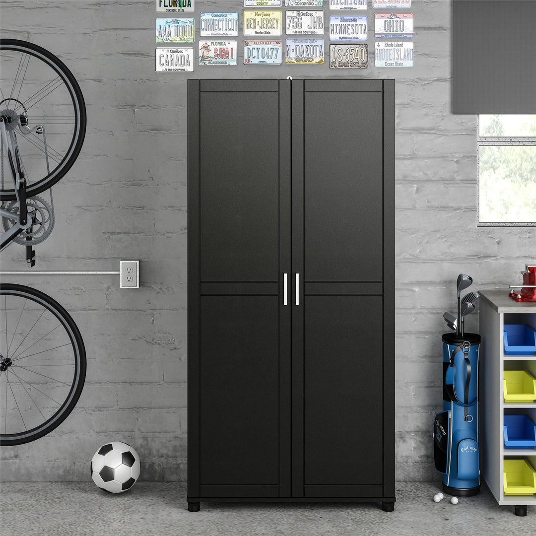 Callahan 36 Inch Multipurpose Utility Storage Cabinet - Black